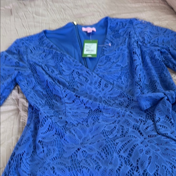 NWT LILLY  Pulitzer Royal Blue Lace Dress/Romper - Picture 3 of 7